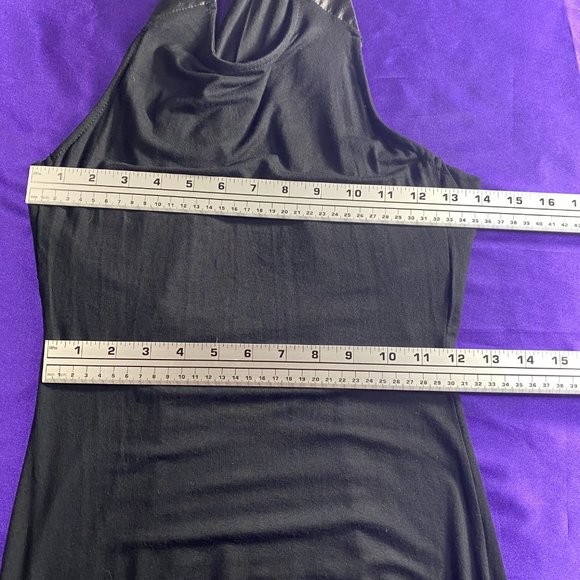 NEW๐Sugarlips Deep Back Neckline w/ over-cross Faux Leather Straps Maxi Dress - Picture 4 of 13